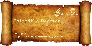 Csizmár Demeter névjegykártya